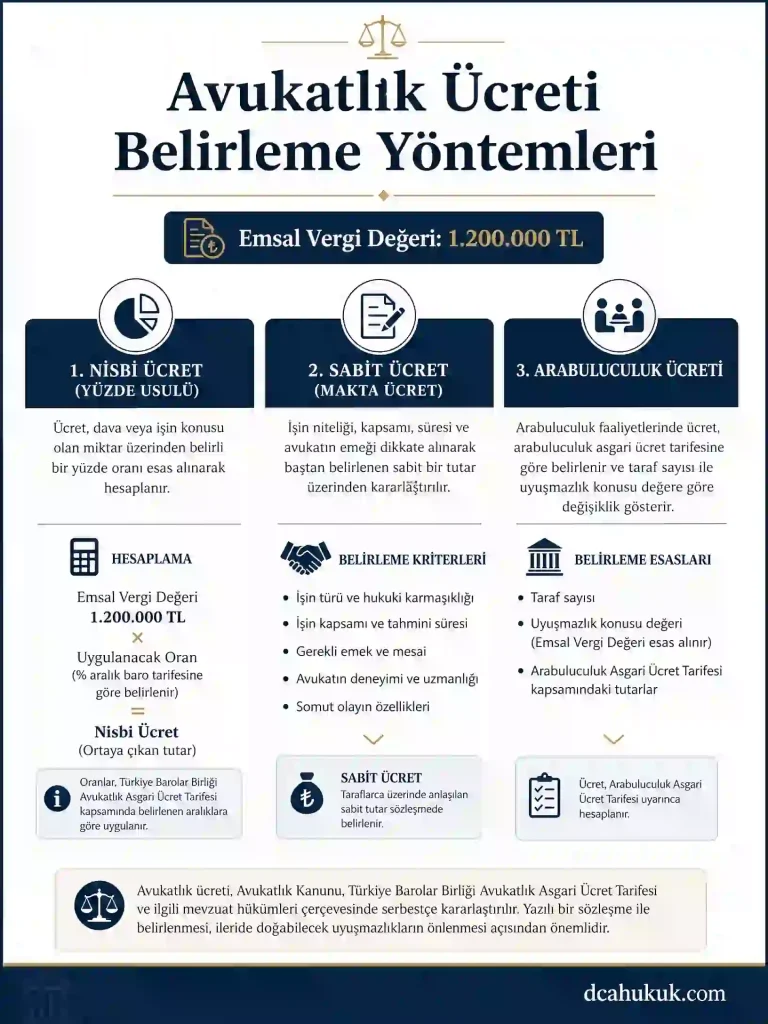 Tapu avukatı ücreti ne kadar? Nisbi AAÜT ve sabit tarife ücret hesaplama modelleri karşılaştırması.