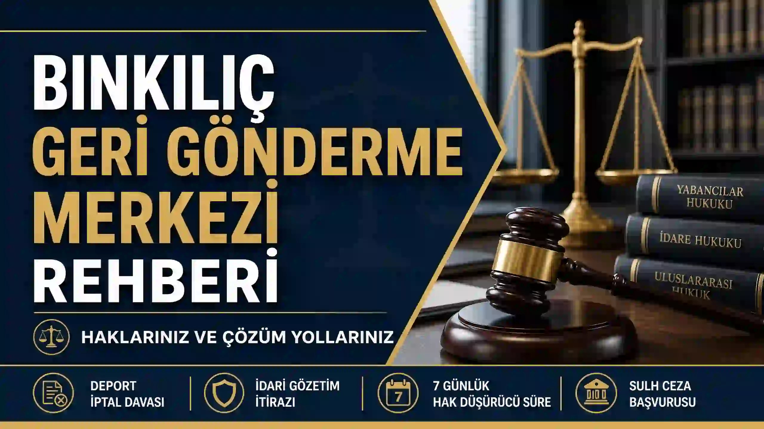 Binkılıç Geri Gönderme Merkezi (GGM) hakkında haklar, ziyaret kuralları ve hukuki süreçleri anlatan bilgilendirici rehber görseli