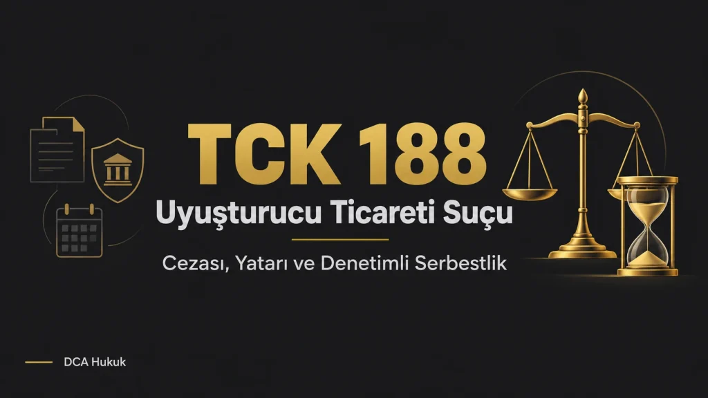 TCK 188 uyuşturucu ticareti suçu: cezası, yatarı ve denetimli serbestlik