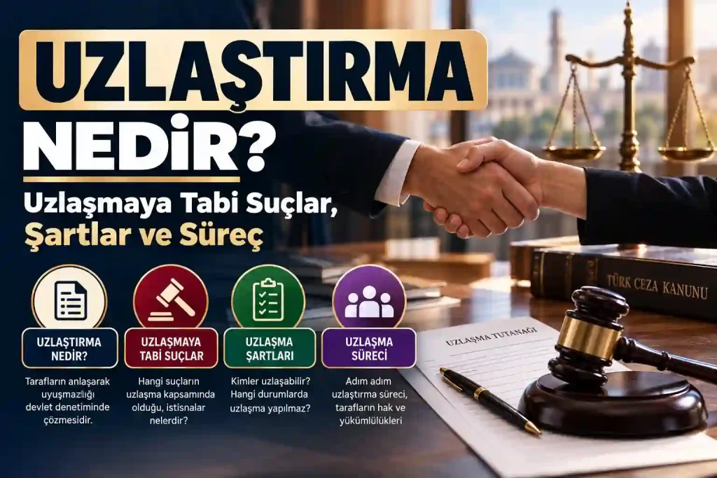 Uzlaştırma nedir: uzlaşmaya tabi suçlar, 7 günlük cevap süresi ve uzlaşmanın sonuçları